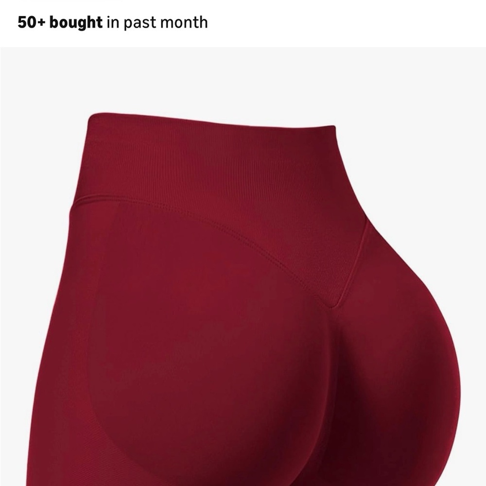 High-Waisted Burgundy Leggings